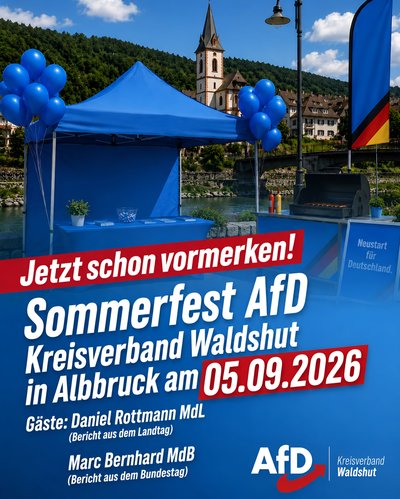Event-Flyer Sommerfest AfD Kreisverband Waldshut